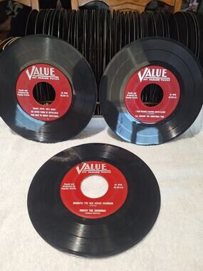 1950s Value Hit Parade Tunes Christmas 45 RPM Record Set 3 Discs VG+ Tested!